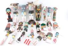 Lot of 24 Hopi Kachinas