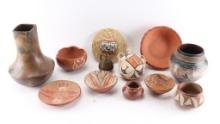 Lot of 12 Native American Pots