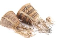 Three Apache Burden Baskets.