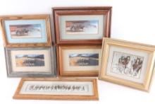 Six Framed Bev Doolittle Prints.