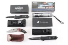 3 Knives & Stun Gun Flashlight
