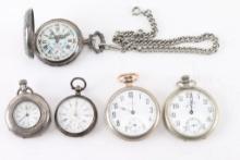 Lot of 5 Pocket Watches