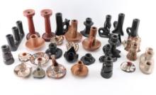 Lot of 30 Native American Pottery Candle Sticks