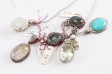 Lot of 6 Sterling Silver Pendants