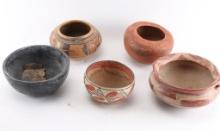 Lot of 5 Native American Pots