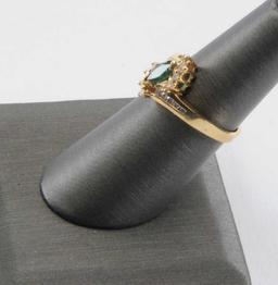 19RPS-40 EMERALD & DIAMOND RING