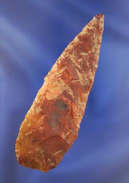 Well made Knife from Atlatl Valley. Multi-colored Jasper, 3 11/16" L, found in the 1950's
