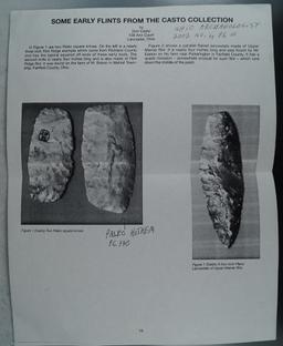 Classic style & pictured! 3 3/8" Paleo Square Knife - Flint Ridge Flint- Fairfield Co., Ohio.