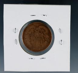 1864 2 Cent Piece AG+ Details Cleaned