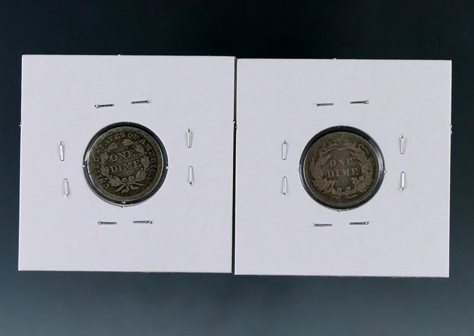 1853 With Arrows and 1883 Seated Liberty Dimes G-VG