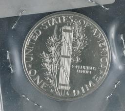 1916-D Mercury Dime Design 2 Troy Ounce Silver Proof
