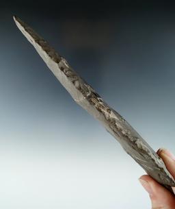 Big! 6 3/4" Hopewell Knife made from Esopus chert that is broken and glued near the mid section.
