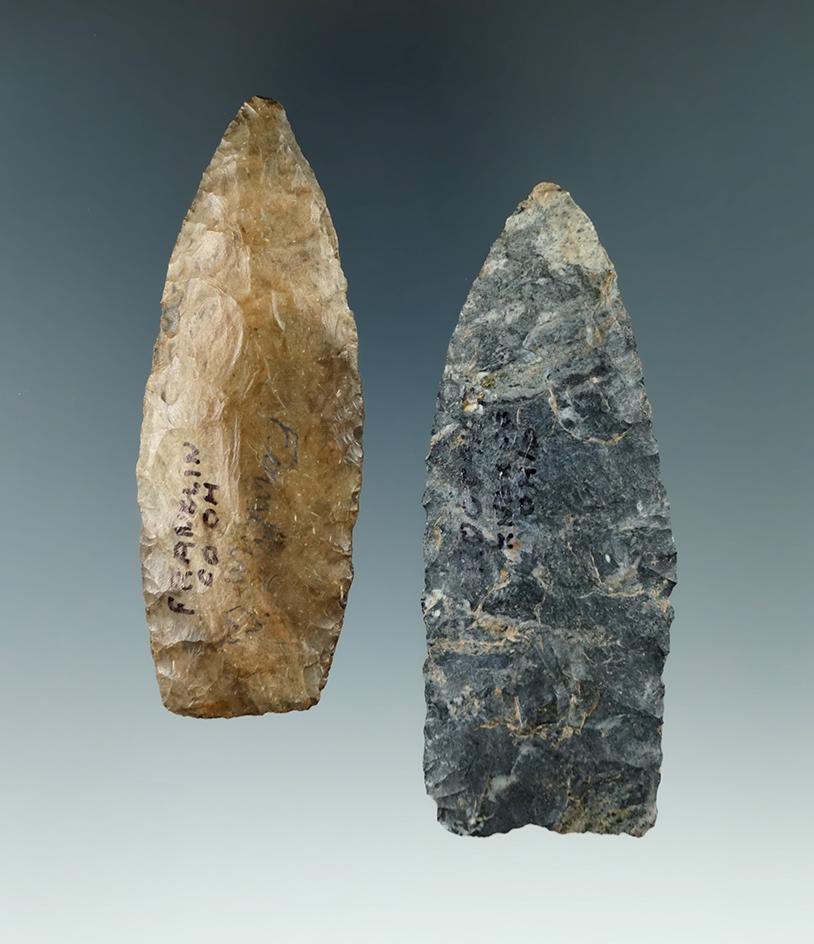 3 1/4" Paleo Lanceolate made from Coshocton Flint, found in Knox Co., Ohio.