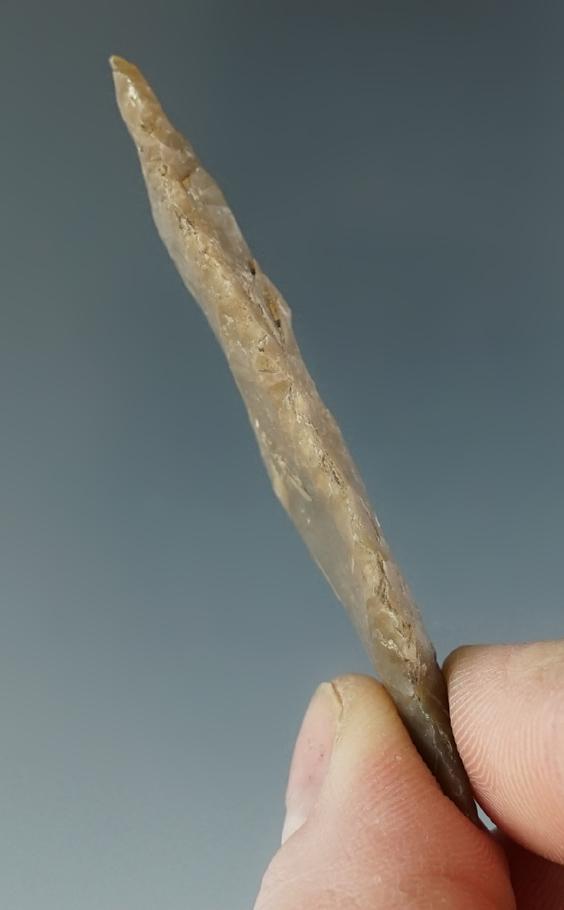2 1/2" Darl made from Edwards Plateau Flint, found in Comanche Co., Texas. Bennett COA.