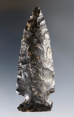 Large for type, 3 5/8" Fishspear - nicely patinated Coshocton Flint. Ohio. Ex. Luther Smith.