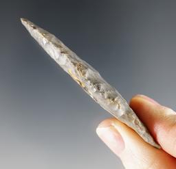 2 11/16" Paleo Fluted Clovis made from Coshocton Flint. Comes with a Bennett COA.