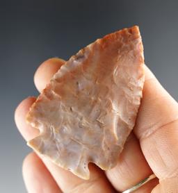 1 3/8" Flint Ridge Decatur with beautiful color. Found in Union Co., Ohio. Bennett COA.