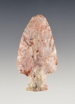 2 1/4" Bottleneck found in Richland Co., Ohio made from highly colorful Flint Ridge Flint.