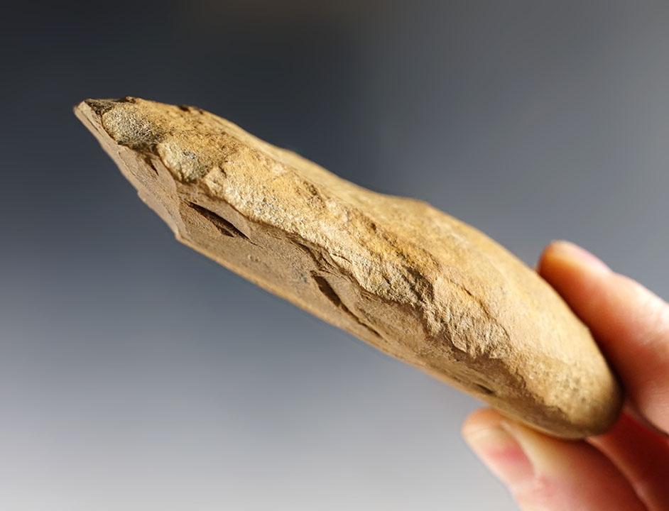 Very unique 4" Knife made from river cobble. Found near Weiss Lake, Cherokee Co., Alabama.