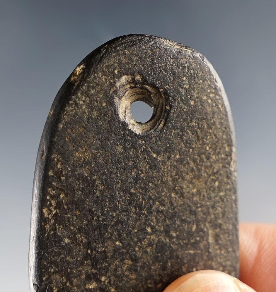 1 7/8" Pebble Pendant found in Montgomery Co, Kentucky. Ex. Mark Seeley, Charlie Wager.