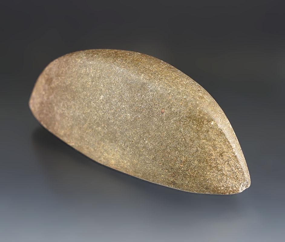 Nicely polished 4" Boatstone found around Fort Smith, Sebastian Co., Arizona.