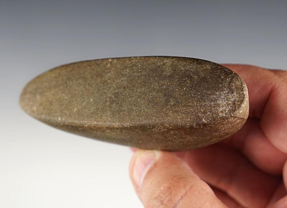 Nicely polished 4" Boatstone found around Fort Smith, Sebastian Co., Arizona.