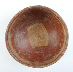 7 3/8" wide by 3" tall solid condition PreColumbian Pottery Bowl recovered in Mexico.