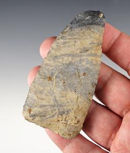 3 3/8" Archaic Knife found in Hardin Co., Ohio. Made from well patinated Nellie Chert.
