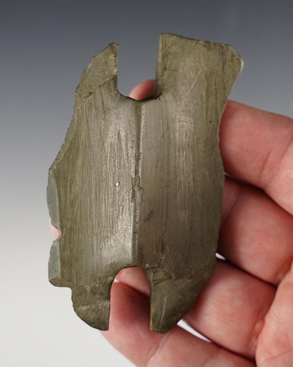 3 1/4" Butterfly Bannerstone Midsection found near Topeka, LaGrange Co., Indiana.