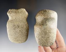 Pair of Grooved Axes found in Medina and Defiance Co's Ohio. Largest is 3 1/8".