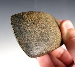 4 1/2" Celt made from Hardstone with a nicely polished bit. Found in Jefferson Co., Ohio.