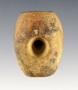 Well made 1 5/8" tall Sandstone Vasiform Pipe found in Michigan. Well patinated.