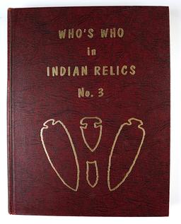 Hardcover Book: "Who's Who in Indian Relics" No.  3. 1st edition. In good condition.