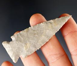 2 11/16" Intrusive Mound point with excellent serrations that is very thin. Found in Ohio.