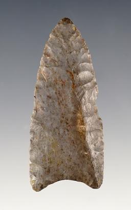 2" Fluted Paleo Clovis found in Mercer Co., Kentucky. Made from high-grade Flint. Dickey COA.