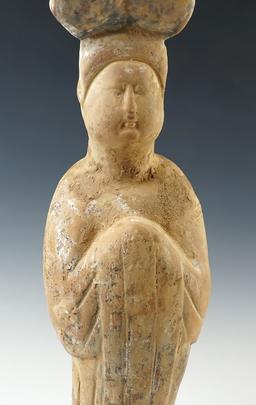 Large! 13 1/2" tall Chinese ceramic figure from the Tang Dynasty known as the "Fat Court lady"