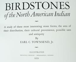 Hardcover Book: "Birdstones of the North American Indian" by Earl Townsend, Jr.