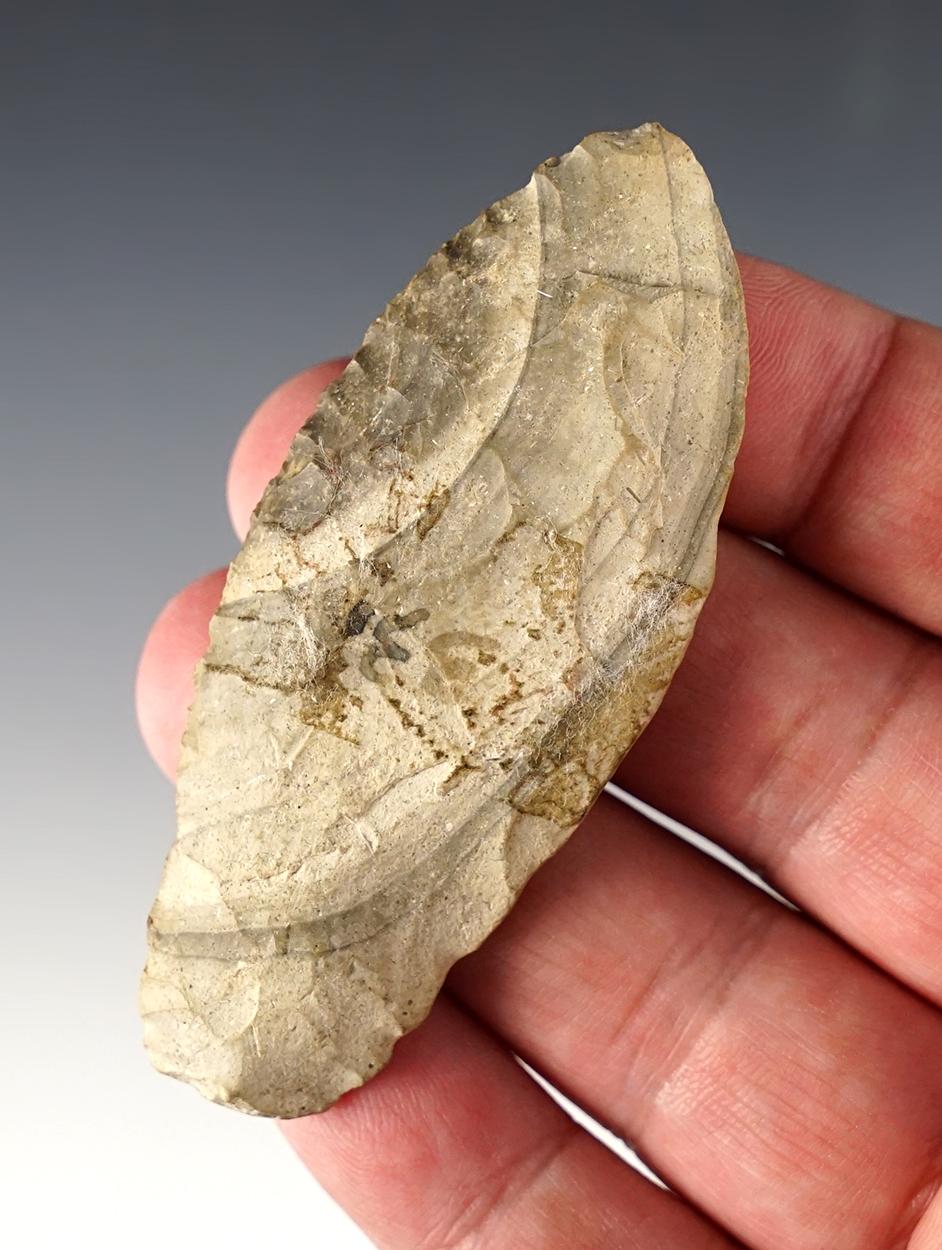 3" Lanceolate made from Bayport Chert. Found in Whitley Co., Indiana.