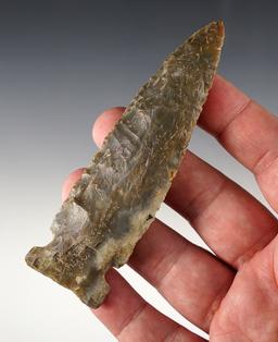 4 5/16" Newton Falls made from Sonora Flint. Found in Kentucky. Bennett and Dickey COA's.
