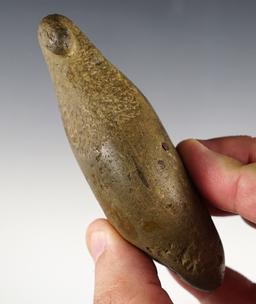 4 1/8"  "Whale Effigy" Plummet or New Weight found in Hampton Co, Massachusetts. COA.
