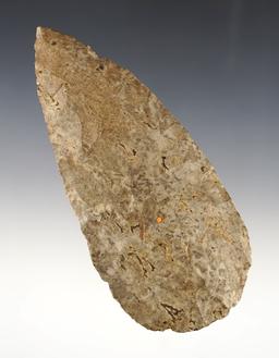 Large 5" Woodland Blade made from heavily patinated Flint. Found in the Midwestern U.S.