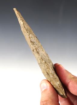 Large 5" Woodland Blade made from heavily patinated Flint. Found in the Midwestern U.S.