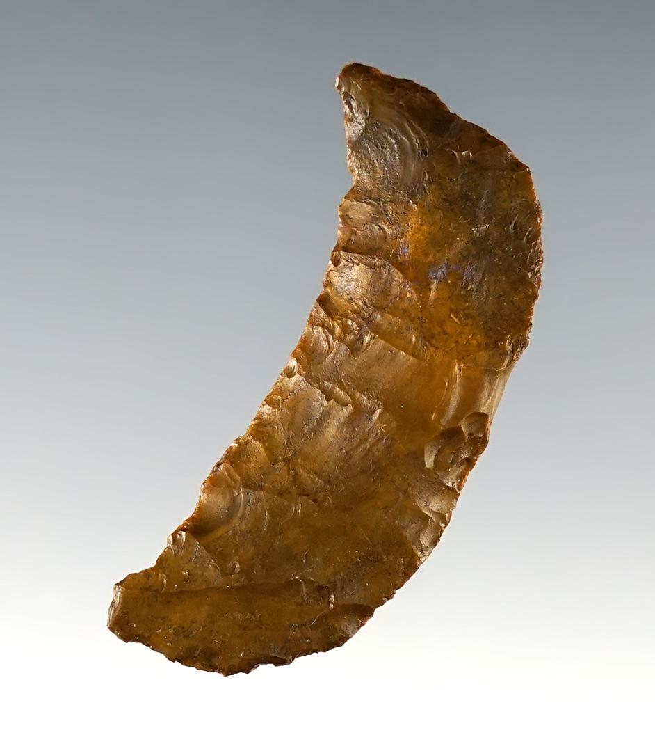 Nicely colored 1 3/4" Paleo Crescent found in the Black Rock Desert region of Northern Nevada.