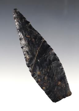 4 1/8" Lanceolate made from Zaleski Chert. Found in Paulding, Ohio. Comes with a Dickey COA.