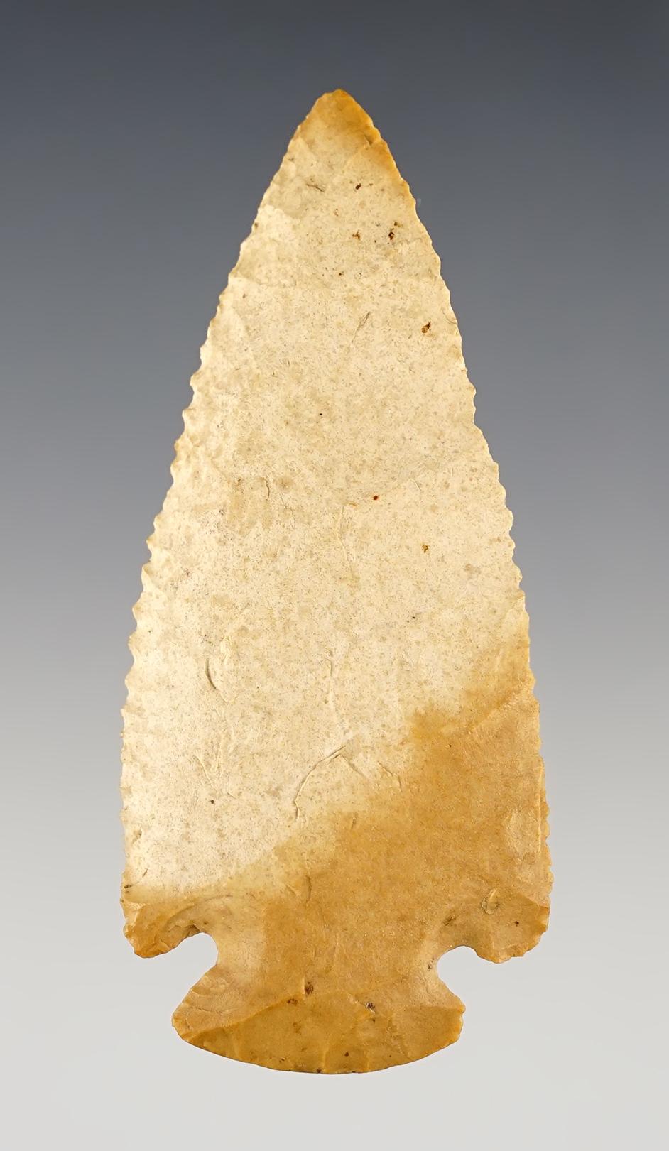 3 5/16" Dovetail that is made from attractive Burlington Chert. Found in Iowa City, Iowa. COA.