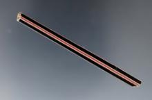 Rare! 2 3/4" long Striped Tubular Straw Bead. Townley Reed Site, Geneva, New York.