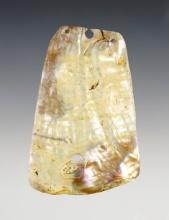 3 3/16" Abalone Shell Pendant found in Colusa Co., California.
