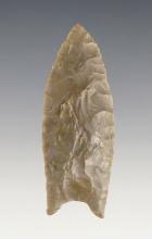 Exceptional 2 1/2" Paleo Clovis with excellent grinding to the basal area. Midwestern U.S.