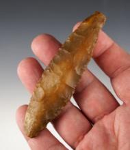 Nice 3 7/8" Haskett made from Malheur Chert. Oregon. Comes with a Stermer COA.