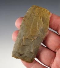 3" Paleo Square Knife found in the Midwestern U.S. Nicely made example. Ex. Mike Hosier.